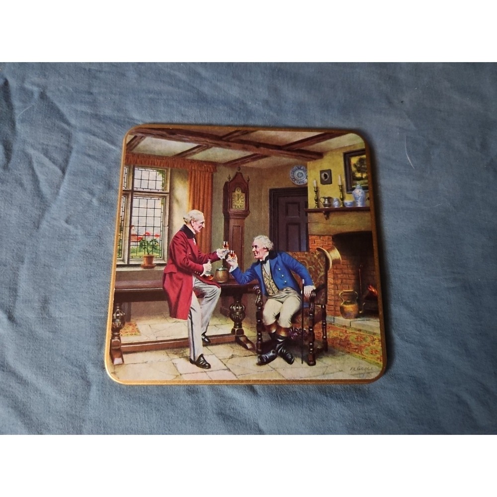 Set of 5 WIN-EL-WARE Vintage Coasters Barware Made in England in Hardcase - Picture 2 of 11